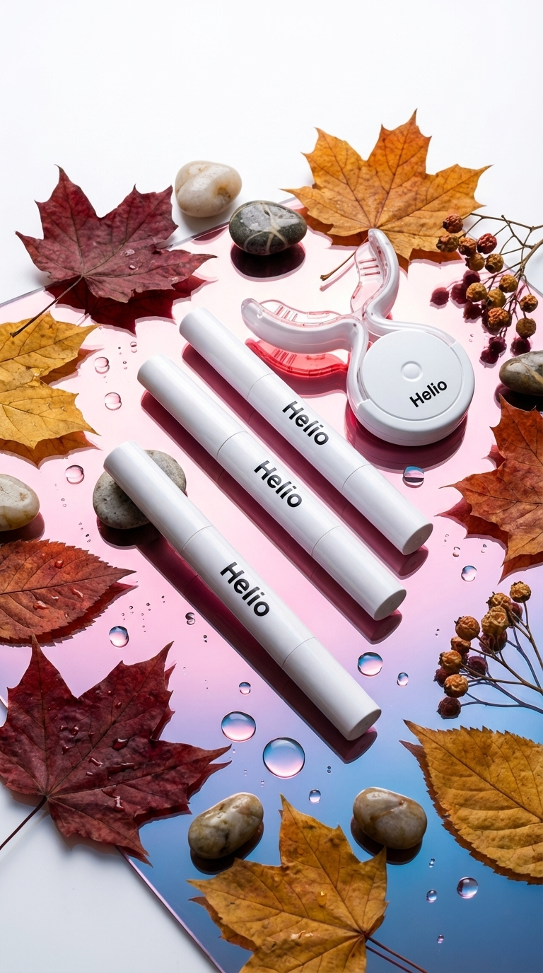 Heliored Heal and Whiten Trio bundle – dual light therapy device plus 3 whitening pens